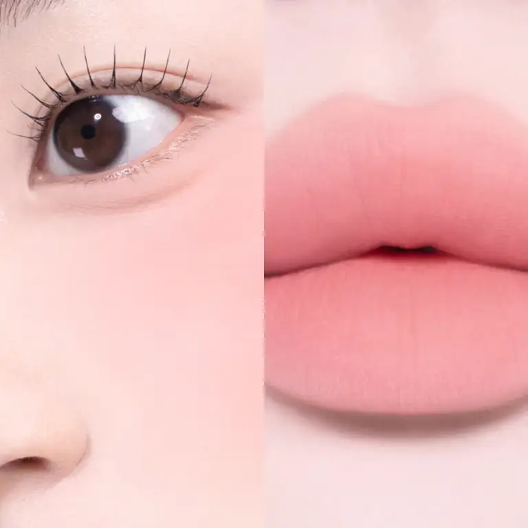 [MY MELODY & KUROMI EDITION] AMUSE Powder Lip & Cheek (+Acrylic Charm, Seal Sticker) [MY MELODY] 01 Peach Whip