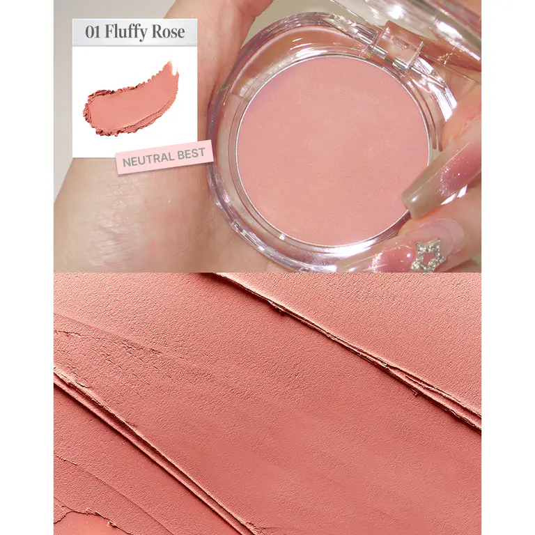 Glint by VDIVOV Soft Fit Cheek (Set/Single) (6 Colors) 01 Fluffy Rose