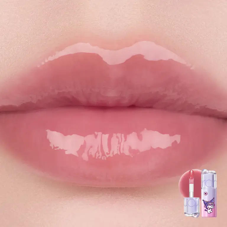 [Sanrio EDITION] rom&nd Juicy Flash Lip Oil Mini 1.3g (4 Colors) [KUROMI EDITION] 06 Grape Fig