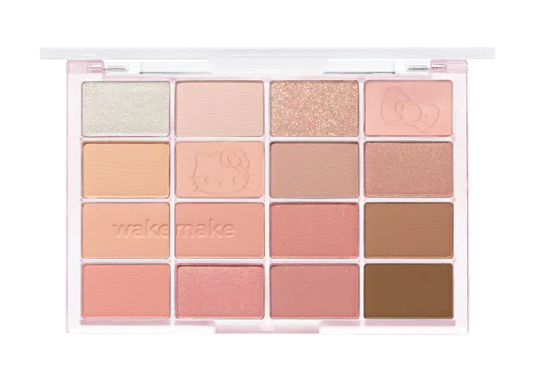 [HELLO KITTY] WAKEMAKE Soft Blurring Eye Palette (4 Options) 08 Candy Coral Blurring
