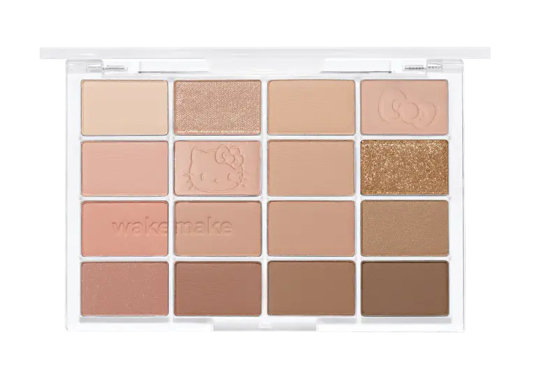 [HELLO KITTY] WAKEMAKE Soft Blurring Eye Palette (4 Options) 05 Mute Coral Blurring